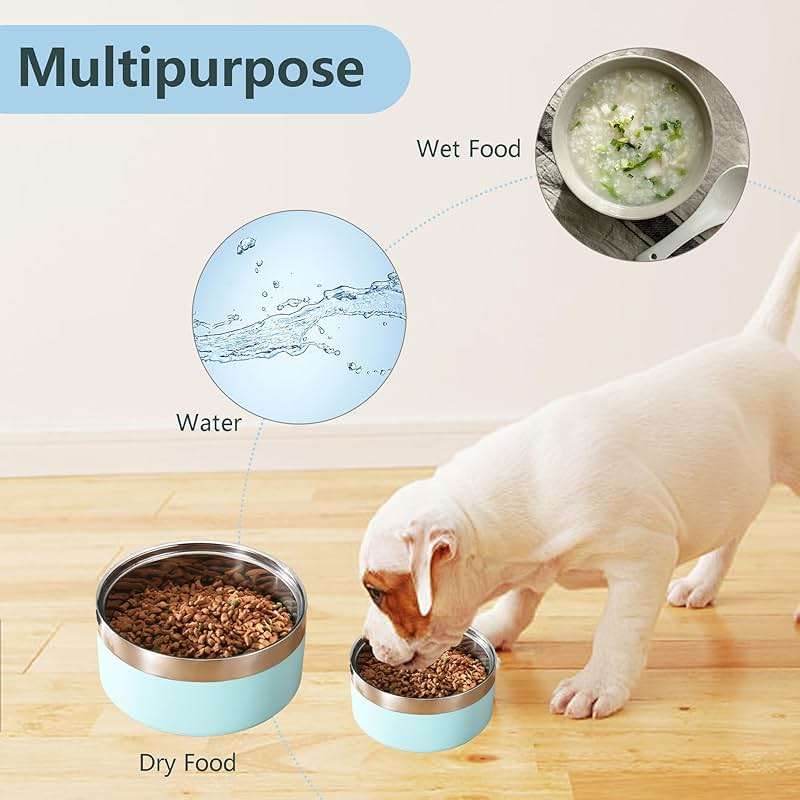 Personalized Dog Bowls with Name, BUGMKCS Customized Steel-stanless Pet Water Bowls for Both Cat & Dog, Engraved Dog Water Bowl, Durable Cute Double Layer Reinforcement Cat Food Bowl for Pets Gifts - Image 3