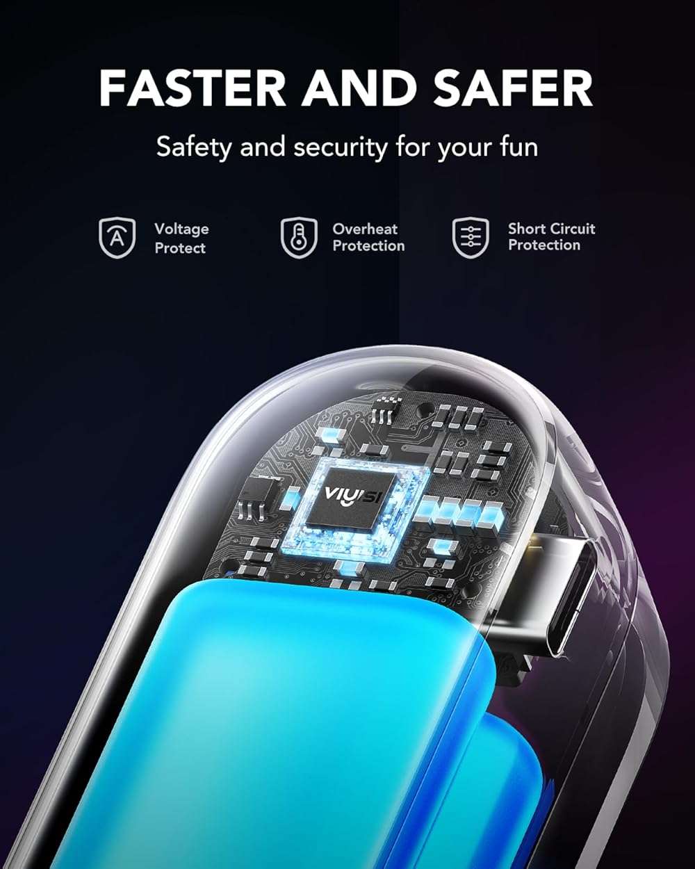 VIYISI Battery Pack for Meta Quest 3 and 2, 5000mAh Power Bank for Extended Playtime, Lightweight VR Charger Accessories Compatible with Oculus Quest Original and Elite Straps - Image 8