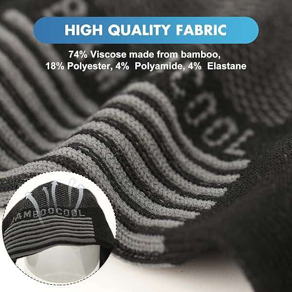 BAMBOO COOL Men's Athletic Ankle Socks Moisture Wicking, Anti-Odor Breathable Running Mesh Socks Arch Support, 8 Pack - Image 5