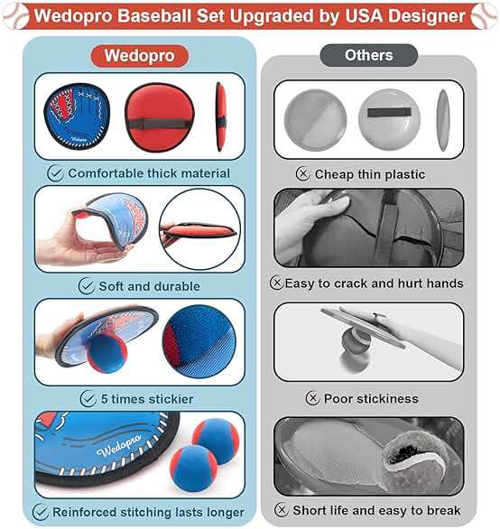 Toss and Catch Ball Game, Kids Toddler Baseball Glove & Catch Ball Toys, Kids Outdoor Games for Family, Toys for Beach Yard Outside, Birthday Christmas Gift for Ages 3 4 5 6 7 8-12 Year Old Boys Girl - Image 3