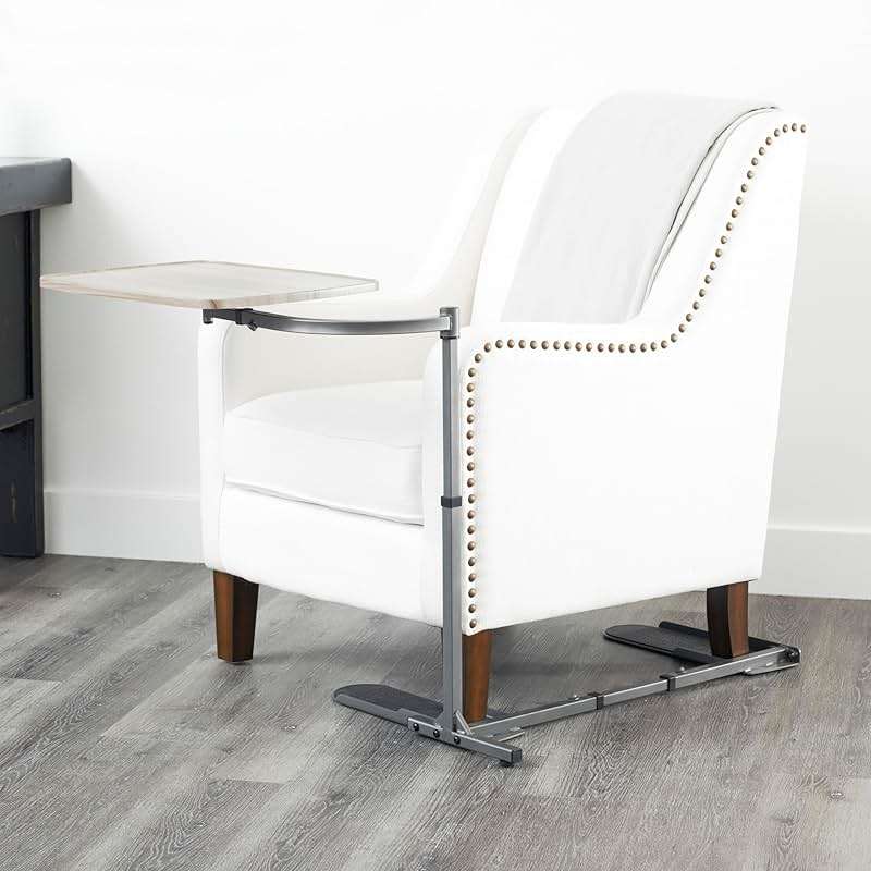 Stander Wonder Tray, Adjustable Swivel Table, Large Laptop Stand, Couch Desk, Side Tables & Gaming Bench, TV-Trays for Eating on Couches, Chairs, Recliners, Ash Gray - Image 2