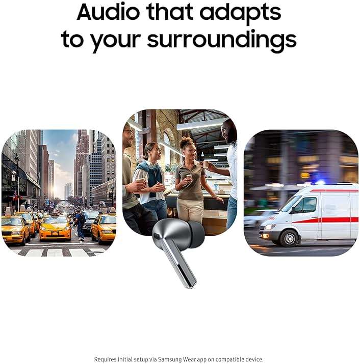 Samsung Galaxy Buds 3 Pro AI True Wireless Bluetooth Earbuds, Noise Cancelling, Sound Optimization, Redesigned Comfort Fit, Silver [US Version, Amazon Exclusive, 2Yr Warranty] - Image 3
