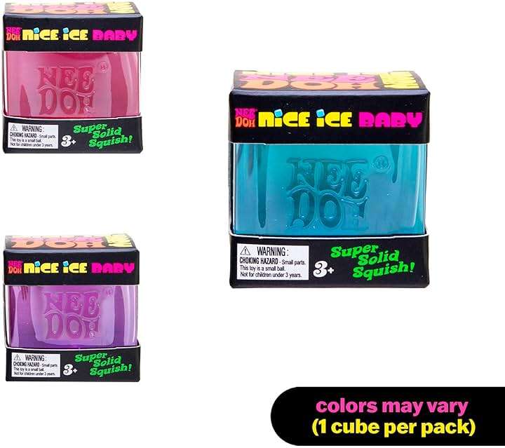 Schylling NeeDoh Nice Ice Baby - Sensory Squeeze Toy - Super Solid Squish - 1.25" Wide - Color May Vary (Pack of 1) - Image 3