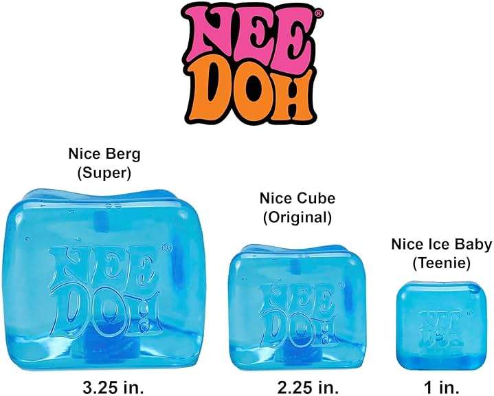 Schylling NeeDoh Nice Ice Baby - Sensory Squeeze Toy - Super Solid Squish - 1.25" Wide - Color May Vary (Pack of 1) - Image 7