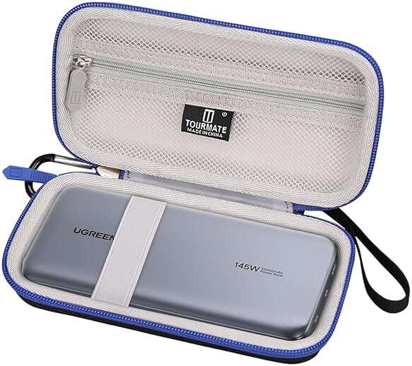 Tourmate Hard Case for UGREEN 20000mAh 100W - Portable Charger Case, Black, Waterproof, Shockproof, Travel, Outdoor Activities - Image 1
