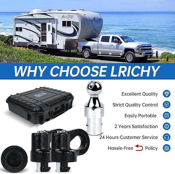 60692, Upgraded 38k 2-5/16 in Hitch Ball Puck System Gooseneck Hitch Kit with Case Compatible with Ford F250/F350/F450, Chevrolet Silverado 2500/3500 HD, GMC Sierra 2500/3500 HD Nissan Titan XD - Image 7