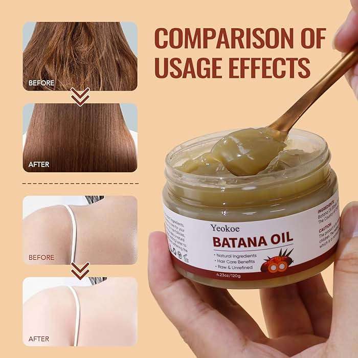 Yeokoe Batana Oil for Hair Growth Pure and Natural Raw Unrefined Dr Sebi,Hair Oil,Great for Skin Care and Hair Care Promotes Hair Thickness for Men Women - Image 4