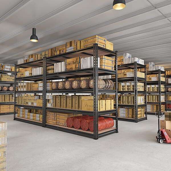 REIBII 48" W Garage Shelving 3080LBS Heavy Duty Storage Shelves 5 Tier Garage Shelves Adjustable Metal Shelving Unit Utility for Basement, Pantry, Warehouse, Commercial, Industrial, 72" H x 24" D - Image 7