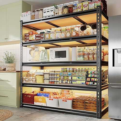 REIBII 48" W Garage Shelving 3080LBS Heavy Duty Storage Shelves 5 Tier Garage Shelves Adjustable Metal Shelving Unit Utility for Basement, Pantry, Warehouse, Commercial, Industrial, 72" H x 24" D - Image 8