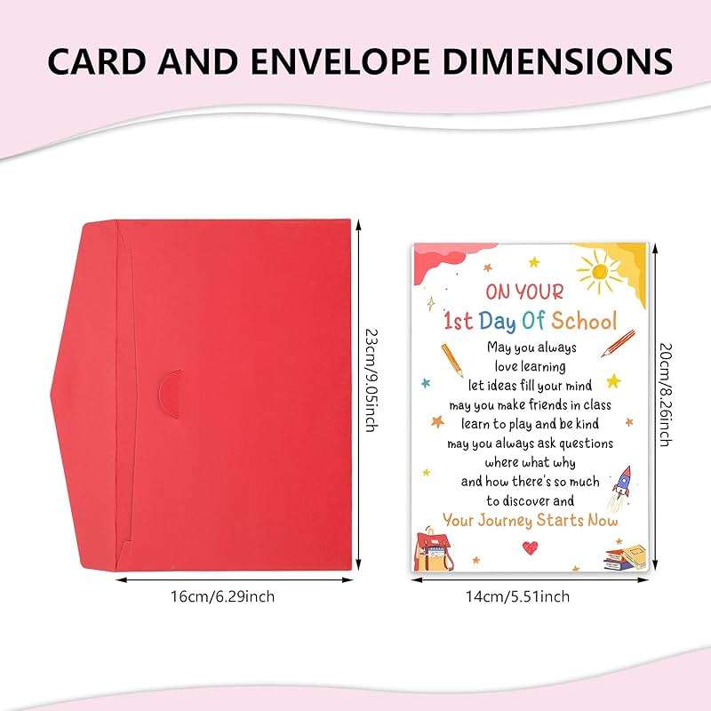 XPENMULBOJA First Day for School card for Kids First Day of Kindergarten Preschool Supplies 1st Grade School Back to School Stuff Gift for Girl Boy Daughter Son 1st Grade & preschool supplies - Image 3