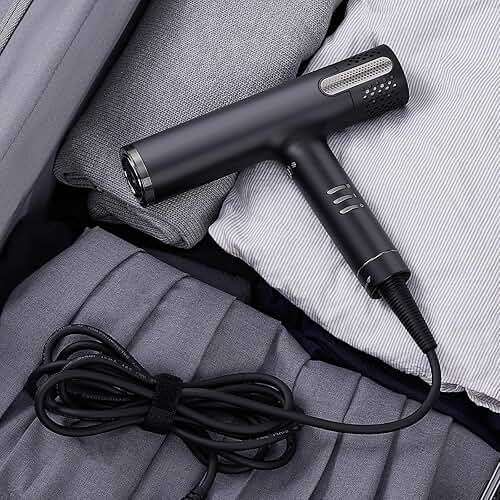 Lanvier Hair Dryer with Diffuser, Professional Ionic Blow Dryer for Women, Compact Lightweight Design Fast Drying, Intelligent 4 Heats, 3 Airflow Control, LCD Display, Cool Shot for Curly & All Hairs - Image 9