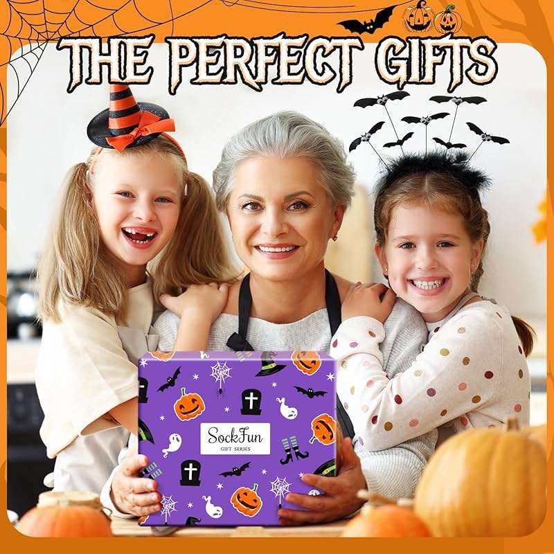 Christmas Thigh High Socks - Halloween Striped Knee High Socks for Women & Teen Girls 4 Pack - Image 7