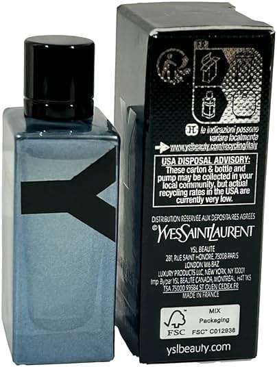 Yves Saint Laurent YSL Y ELIXIR Men Perfume L'ELIXIR Parfum mini splash on SMALL TRAVEL SIZE 7.5 ml / 0.25 Fl oz - Image 3