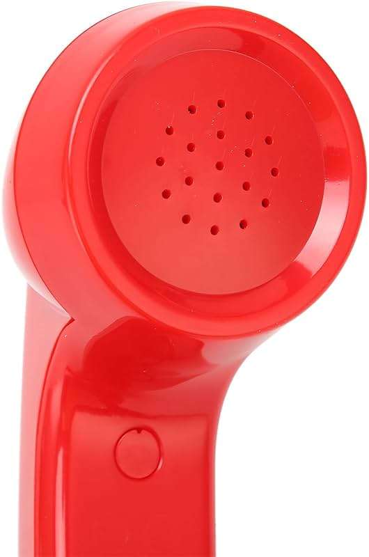 3.5mm Retro Phone Handset, Old School Cell Phone Handset, Raniation Proof Handheld Receiver Telephone for Home Office, Mobile Phones, Computers (Red) - Image 6