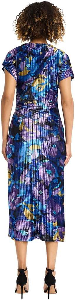 Maggy London Women's Short Sleeved Draped Midi Dress - Image 3