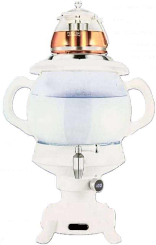 Electric Samovar Digital Display Russian Persian Turkish Tea Maker Water Kettle Glass Teapot 5+1=6 Liter 110V 1100w Auto Shut Off, Keep Warm White - Image 3