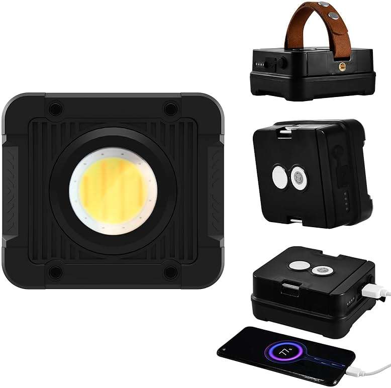 FOOBRO Rechargeable Camping Light LED luminaires 10000mAh 6000LM Cob Light 2400&4000&6500K Portable Cob Light - Image 1