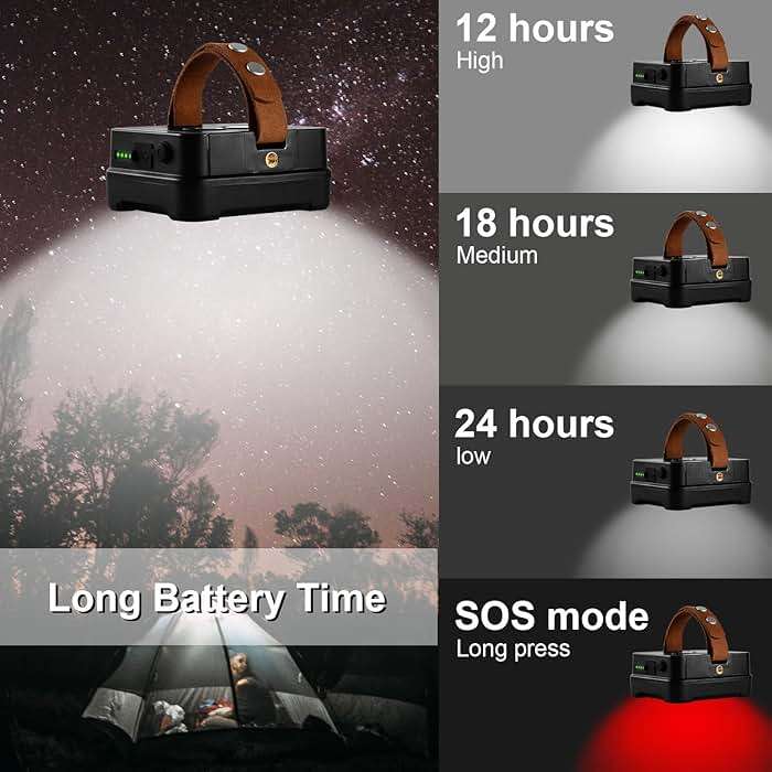 FOOBRO Rechargeable Camping Light LED luminaires 10000mAh 6000LM Cob Light 2400&4000&6500K Portable Cob Light - Image 4