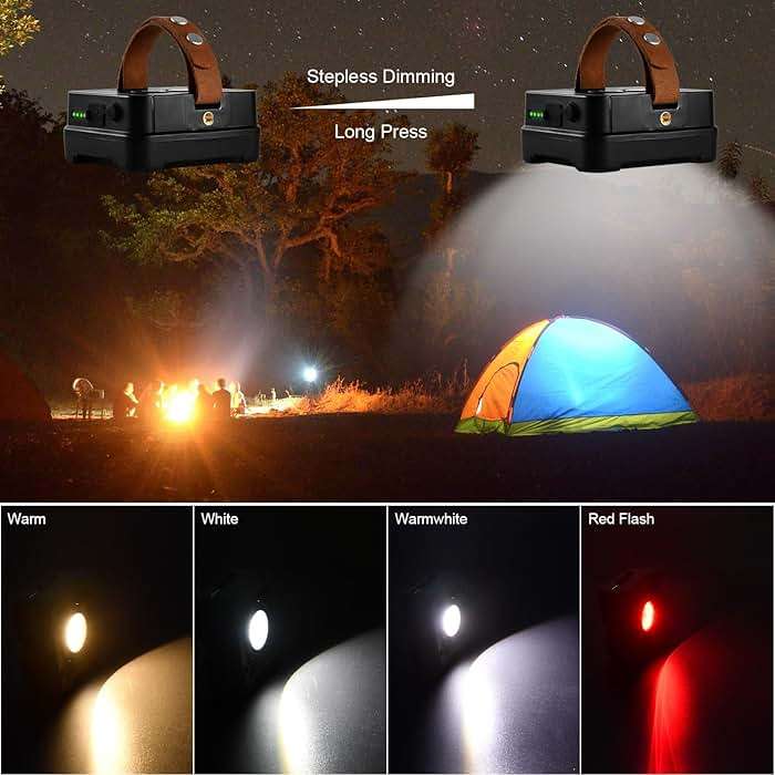FOOBRO Rechargeable Camping Light LED luminaires 10000mAh 6000LM Cob Light 2400&4000&6500K Portable Cob Light - Image 5