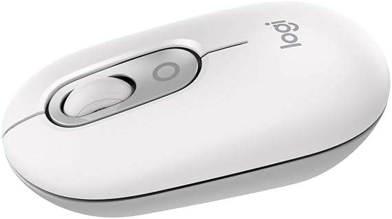 Logitech POP Mouse, Compact and Portable Wireless Bluetooth Mouse with Programmable Buttons and Quiet Clicks, Easy-Switch Between up to 3 Devices, Laptop, Tablet, PC - Off-White - Image 1