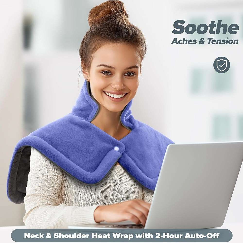 Mothers Day Gifts for Mom, Heating pad for Neck, Back, Shoulder, 3X Deeper Pain Relief, Ideal Gifts for Women, Wife, Fathers Day, Christmas, Birthday, 4 Auto-Off, Machine Washable, 6 Heat Settings - Image 3
