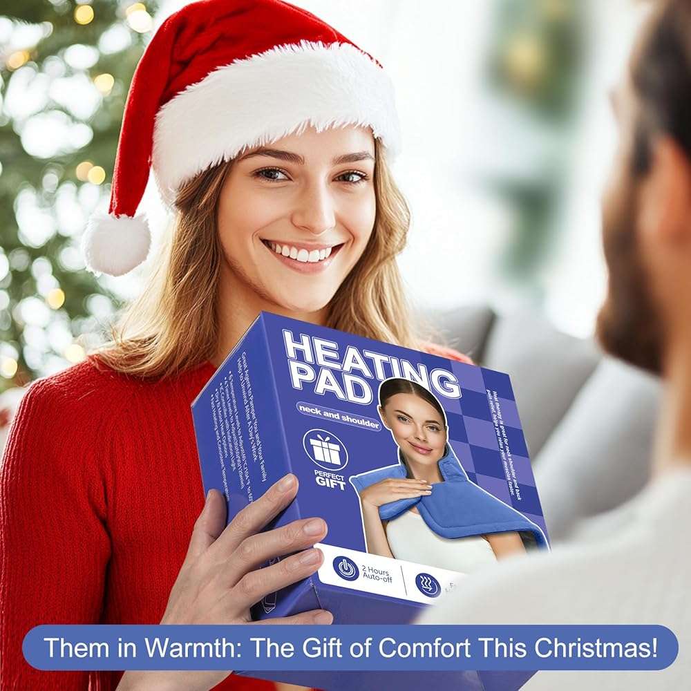 Mothers Day Gifts for Mom, Heating pad for Neck, Back, Shoulder, 3X Deeper Pain Relief, Ideal Gifts for Women, Wife, Fathers Day, Christmas, Birthday, 4 Auto-Off, Machine Washable, 6 Heat Settings - Image 7
