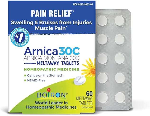 Boiron Arnica 30C Tablets for Pain Relief from Muscle Pain, Joint Soreness, Swelling from Injury or Bruises - 60 Count - Image 1