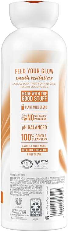 Dove Plant Milk Cleansing Body Wash Coconut & Lychee for Moisturized Skin Gentle Cleanser, No Sulfate Cleansers or Parabens, 98% Biodegradable 17.5 fl oz - Image 2
