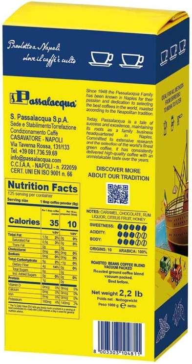 Passalacqua Harem Whole Bean Espresso Coffee – 100% Arabica Italian Coffee Beans, Medium Dark Roast, Made in Italy (1kg / 35.2oz) - Image 2