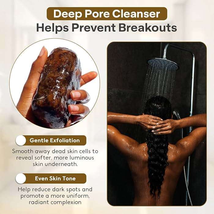 Suplox African Black Soap Bar – African Soap for oily Skin, Ghana Black Face & Body Wash | Face and Body moisturizing cleanser 1 Count. - Image 5