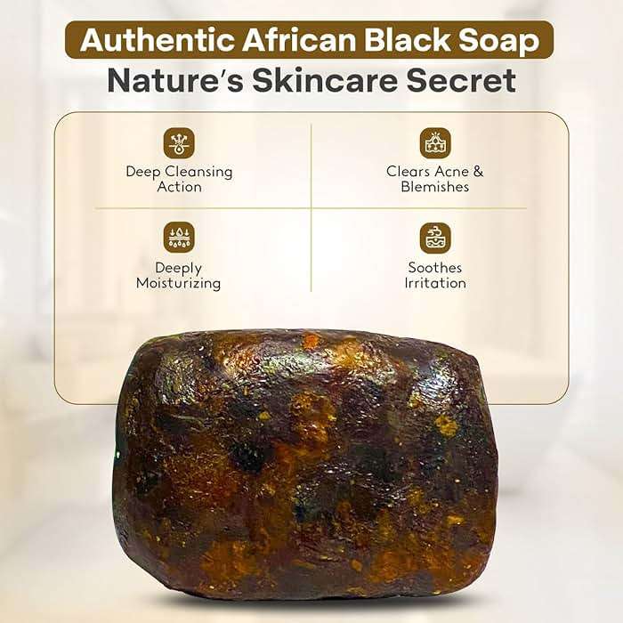 Suplox African Black Soap Bar – African Soap for oily Skin, Ghana Black Face & Body Wash | Face and Body moisturizing cleanser 1 Count. - Image 7