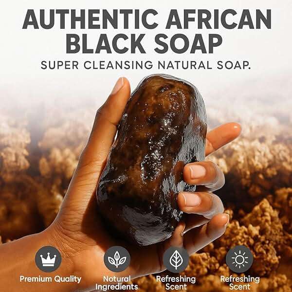 Suplox African Black Soap Bar – African Soap for oily Skin, Ghana Black Face & Body Wash | Face and Body moisturizing cleanser 1 Count. - Image 8
