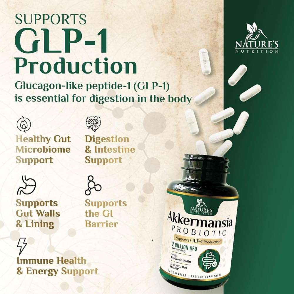 Akkermansia Gut Health Supplement - Premium Akkermansia Probiotic With Prebiotic Fiber - Akkermansia Muciniphila 2 Billion AFU Per Serving - GLP-1 Support for Women & Men, Bottled USA - 120 Capsules - Image 5