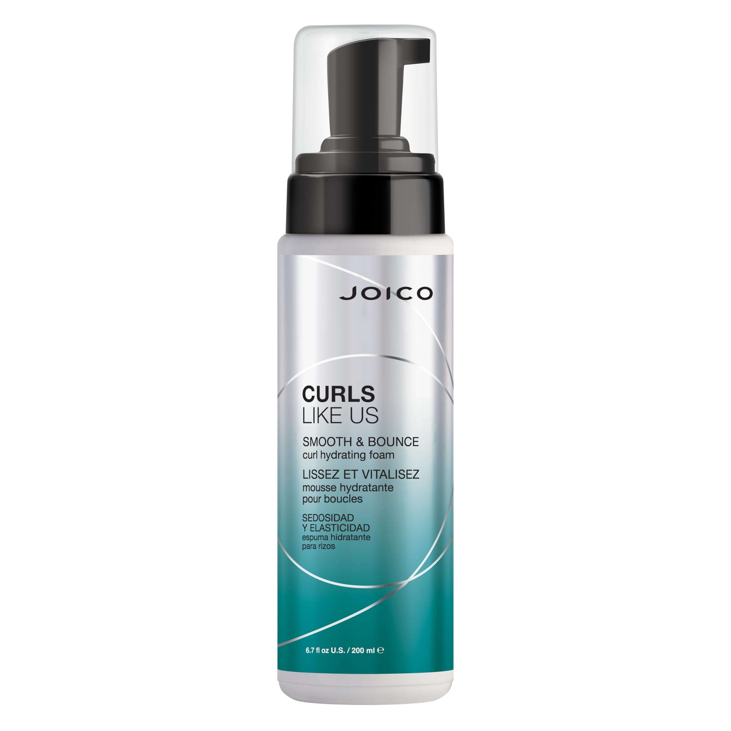 Joico Curls Like Us Smooth & Bounce Curl Hydrating Foam | For Curly Hair | Reduce Frizz | Enhance Curl Patterns | 72-Hour Humidity Protection | With Moringa Seed & Algae Oil | 6.7 Fl Oz - Image 1