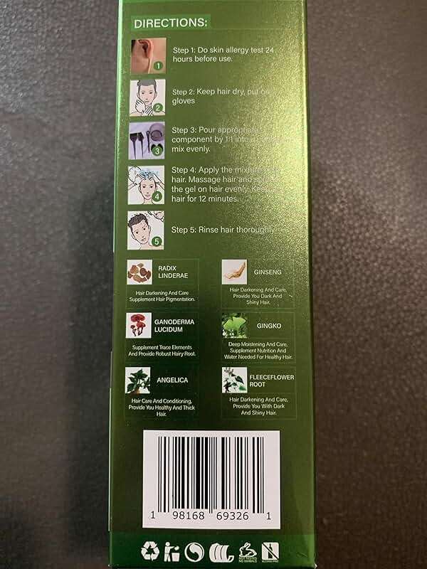 3 in 1 Natural Hair Color Gel – A&B Formula, Semi-Permanent Black Hair Dye for Gray Coverage, Beard & Moustache, Plant-Based with Olive Extract, Long-Lasting Shine, 500ml x 2 (Natural Black) - Image 6