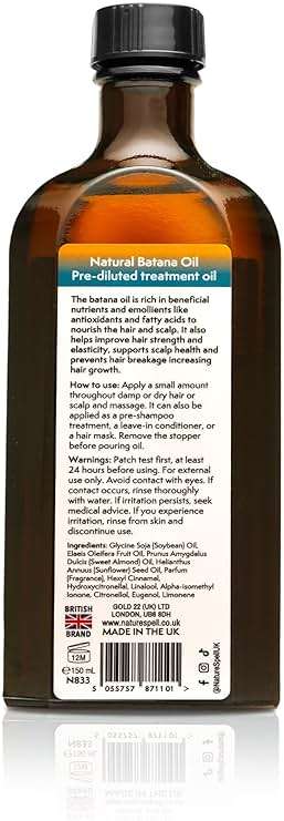 Nature Spell Batana Oil for Hair Growth, Pre-Diluted Scalp Oil, Strengthens and Repairs Damaged Strands, Nourishes and Hydrates Split Ends, Adds Shine, For All Hair Types, Vegan, 5.07 Fl Oz - Image 7