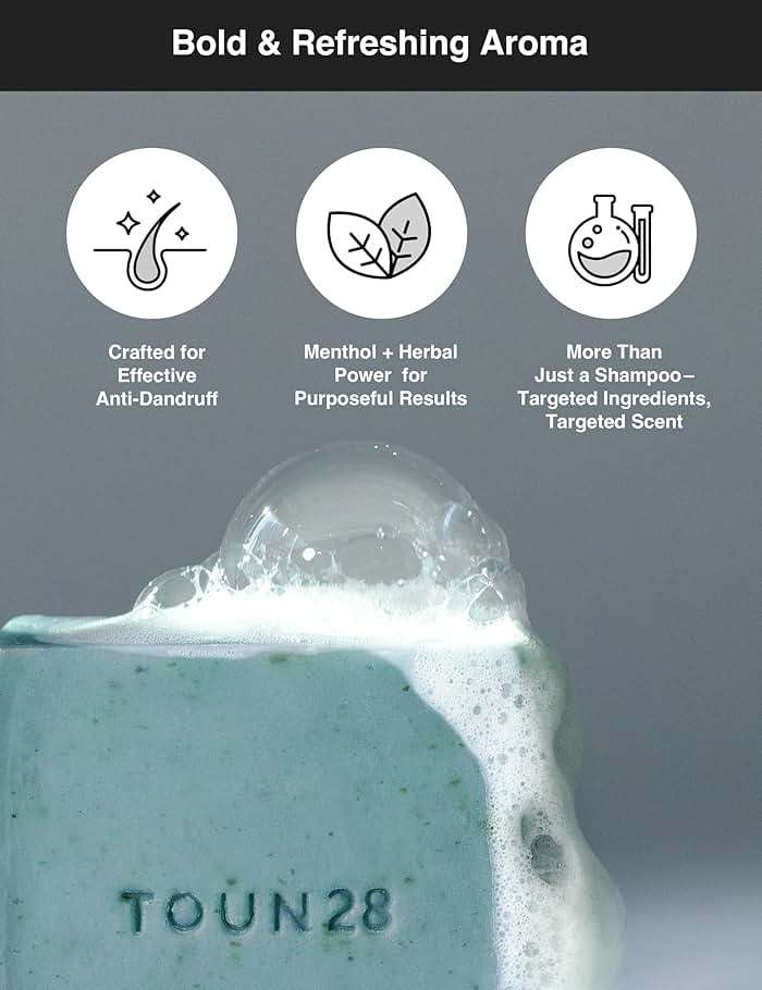TOUN28 Anti-dandruff Natural Organic Vegan Cooling Shampoo Bar w/Centella Asiatica, Sea Salt & Menthol for Oily Scalp & Damaged Hair, Paraben Sulfate Silicone & Cruelty Free Bar Soap Korean Haircare - Image 6