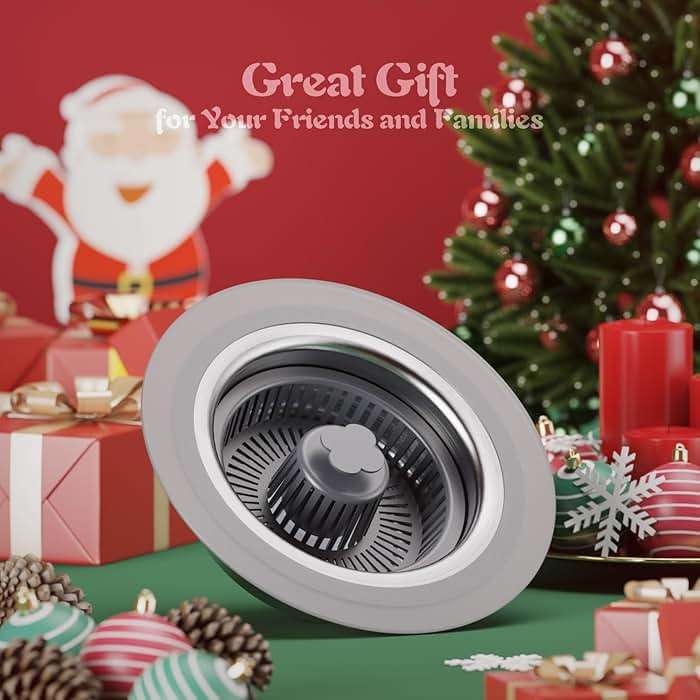 XLMSPORTS 3 in 1 Kitchen Sink Drain Strainer and Stopper, 304 Stainless Steel Pop-up Anti-Clogging Basket Strainer, Fast Drainage Kitchen Sink Plug for Standard 3-1/2" Drain Hole - Image 8