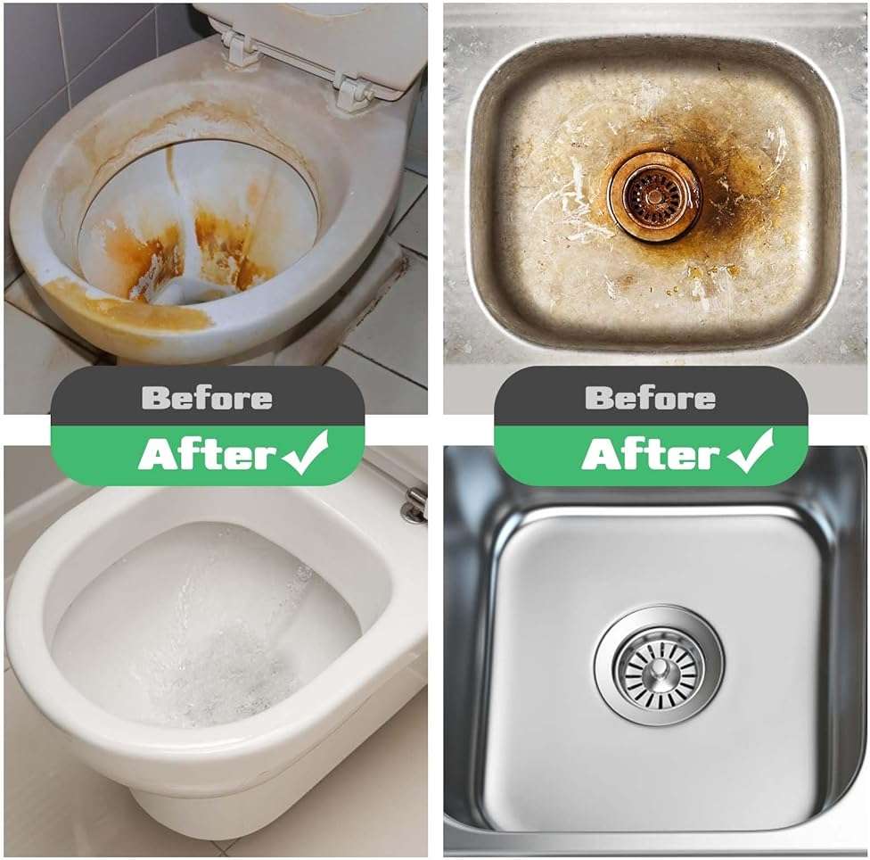 CONLI 8 Pack Pumice Stone Toilet Bowl Cleaner, Toilet Pumice Stone with Handle Remove Toilet Bowl Hard Water Rings Suitable for Cleaning Toilet Bathroom Kitchen Sink Grill - Image 4