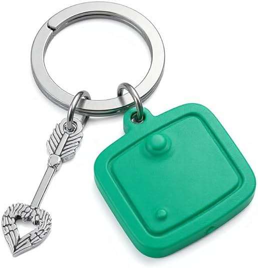 OXIHOUSE&CO- Keychain Mat, Durable Everyday Key Holder with Decorative Heart Arrow Charm - Image 1