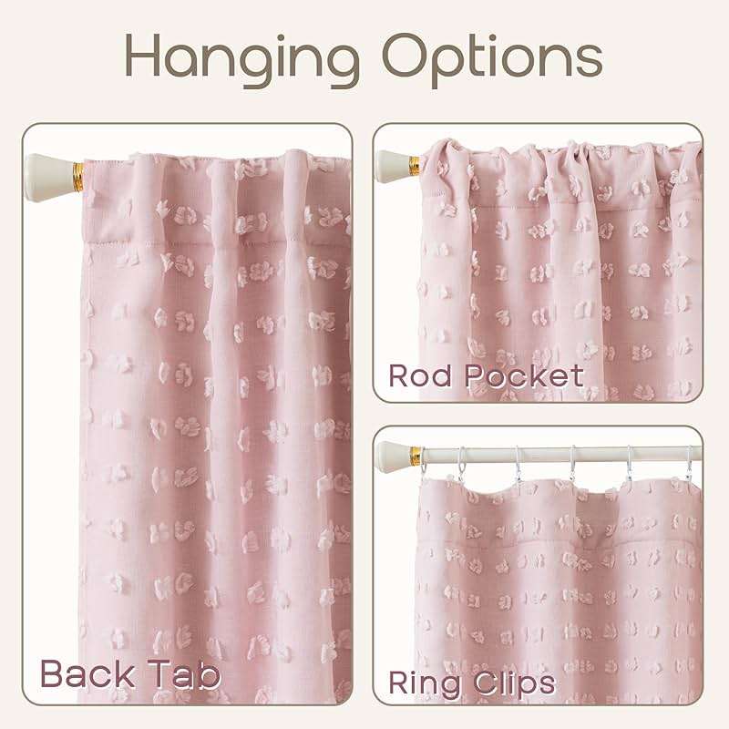 Cottage Core Whimsical Curtains,Pink Fairy Blackout Cottagecore Fancy Curtains for Living Room Bedroom 96 Inches Long - Image 4
