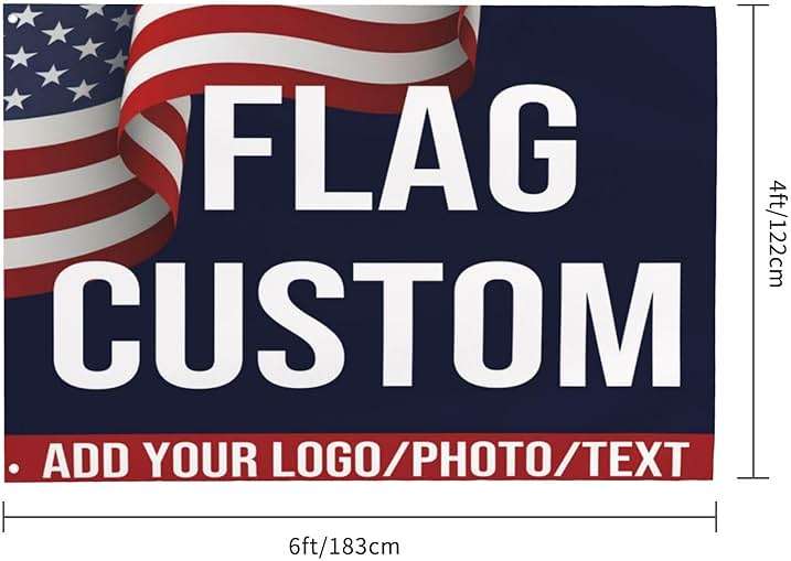 Custom Flag 4x6 Ft Double Sided,Personalized Picture Advertising Buseness Flags For Outside,Make Your Own Flag And Banners Add Text/Logo/Photo For Indoor Outdoor,Decoration Customized Flag For Decorate Clubs Concerts Bars University Dormitories Living Rooms Bedrooms Garden Yard - Image 3