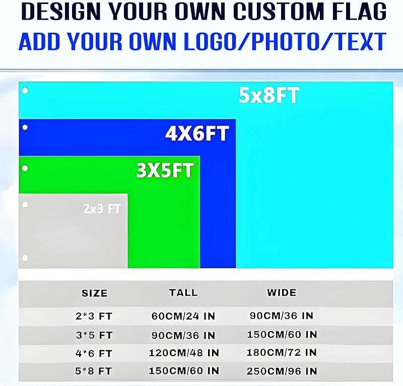 Custom Flag 4x6 Ft Double Sided,Personalized Picture Advertising Buseness Flags For Outside,Make Your Own Flag And Banners Add Text/Logo/Photo For Indoor Outdoor,Decoration Customized Flag For Decorate Clubs Concerts Bars University Dormitories Living Rooms Bedrooms Garden Yard - Image 4