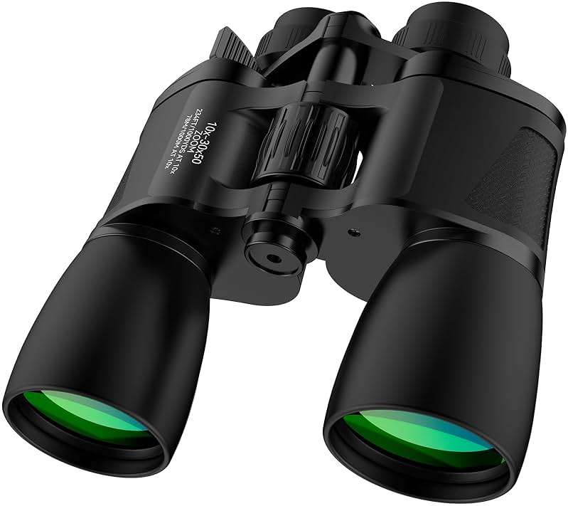 MLight 10-30X50 Zoom Binoculars for Adults, High Powered Military Binoculars for Bird Watching, Hunting, Outdoor, Hiking, Concerts Large View, Waterproof, BK7 Prism, FMC Lens, Low Light Night Vision - Image 1