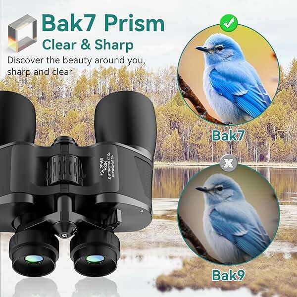 MLight 10-30X50 Zoom Binoculars for Adults, High Powered Military Binoculars for Bird Watching, Hunting, Outdoor, Hiking, Concerts Large View, Waterproof, BK7 Prism, FMC Lens, Low Light Night Vision - Image 4