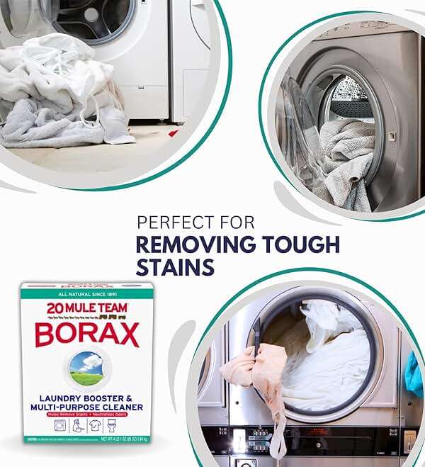 20 Mule Team Borax Detergent Booster and Household Cleaner Powder 4 lb Bundle with Microfiber Cloth - Boosts Detergent Power -Controls Odors - Softens Water - All-Natural Cleaning - (4 Items) - Image 6