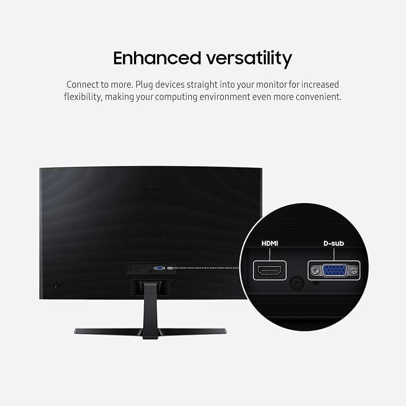 Samsung 27" Essential S3 (S36GD) Series FHD 1800R Curved Computer Monitor, 100Hz, Game Mode, Advanced Eye Comfort, HDMI and D-sub Ports, LS27D366GANXZA, 2024 - Image 7