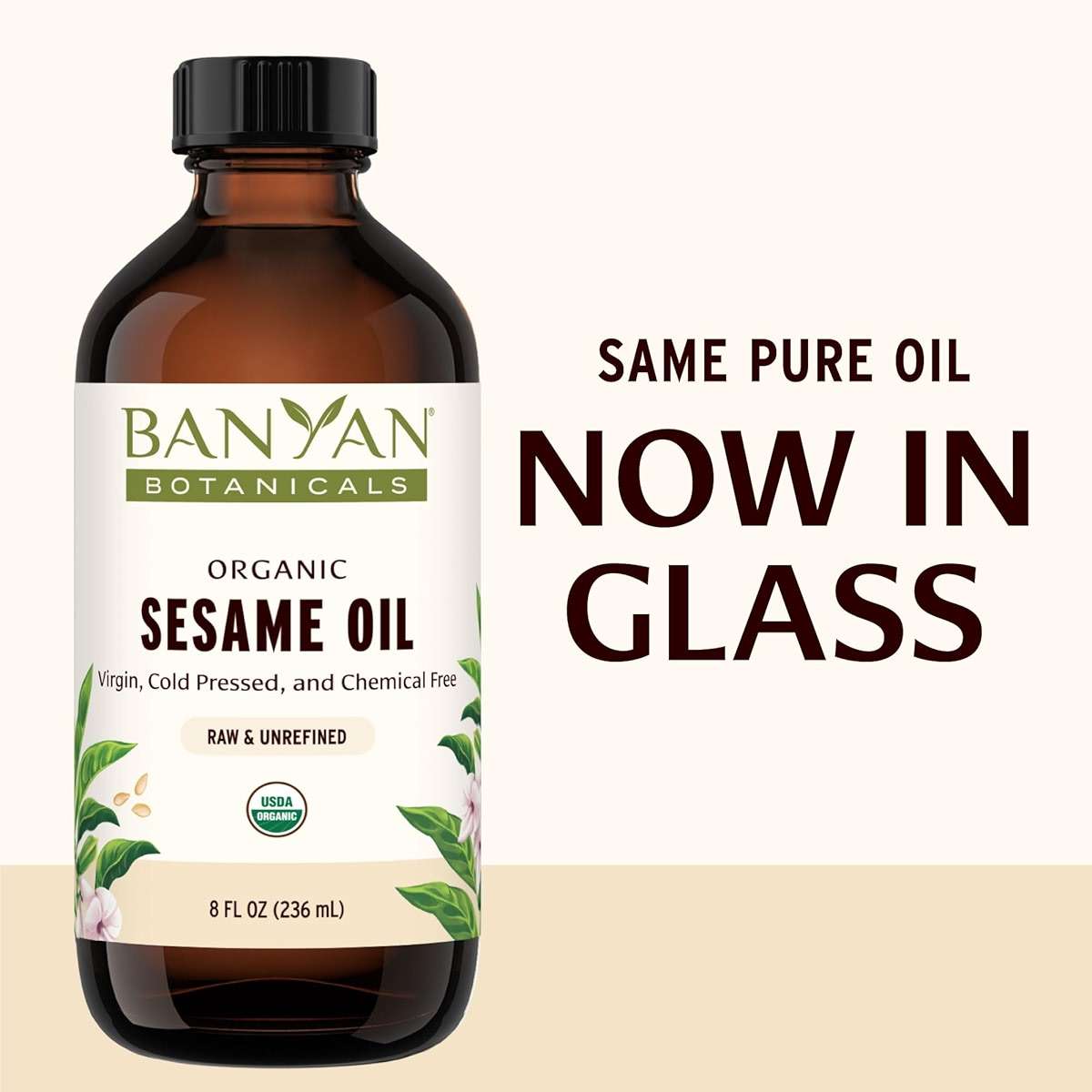 Banyan Botanicals Sesame Oil – Organic & Unrefined Sesame Oil for Skin, Body, Hair & More – Multiple Sizes – 8 oz – Non GMO Sustainably Sourced Vegan - Image 6