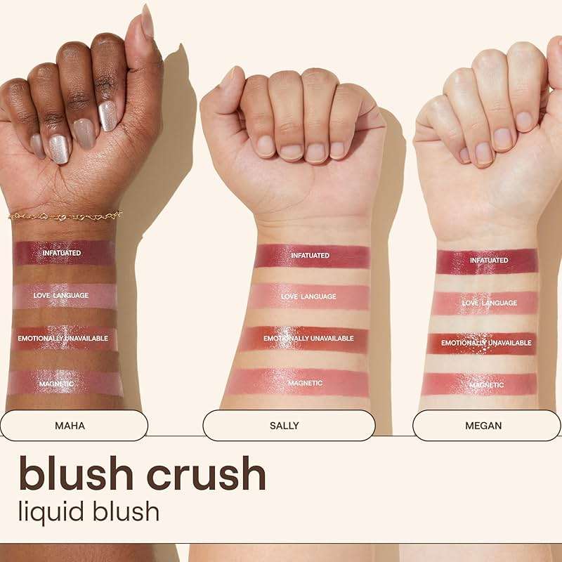 Live Tinted Blush Crush - Creamy Liquid Blush for All Skin Tones, Skincare-Powered With Peony Extract, Aai Fruit Oil, and Vitamin C Infused, 1 oz - Emotionally Unavailable- Dusty Rose - Image 4