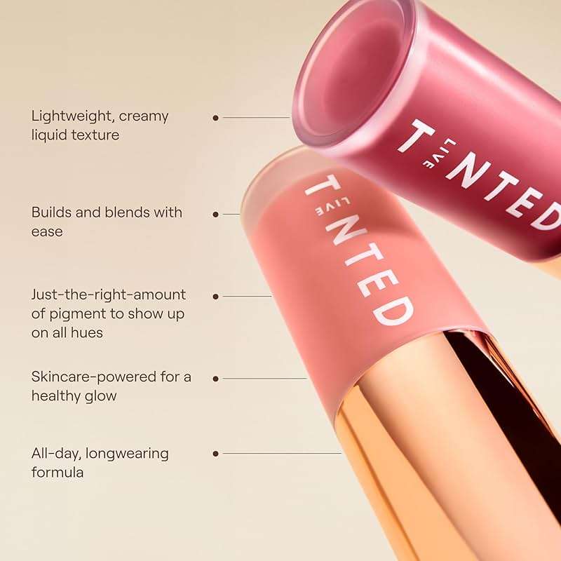 Live Tinted Blush Crush - Creamy Liquid Blush for All Skin Tones, Skincare-Powered With Peony Extract, Aai Fruit Oil, and Vitamin C Infused, 1 oz - Emotionally Unavailable- Dusty Rose - Image 5